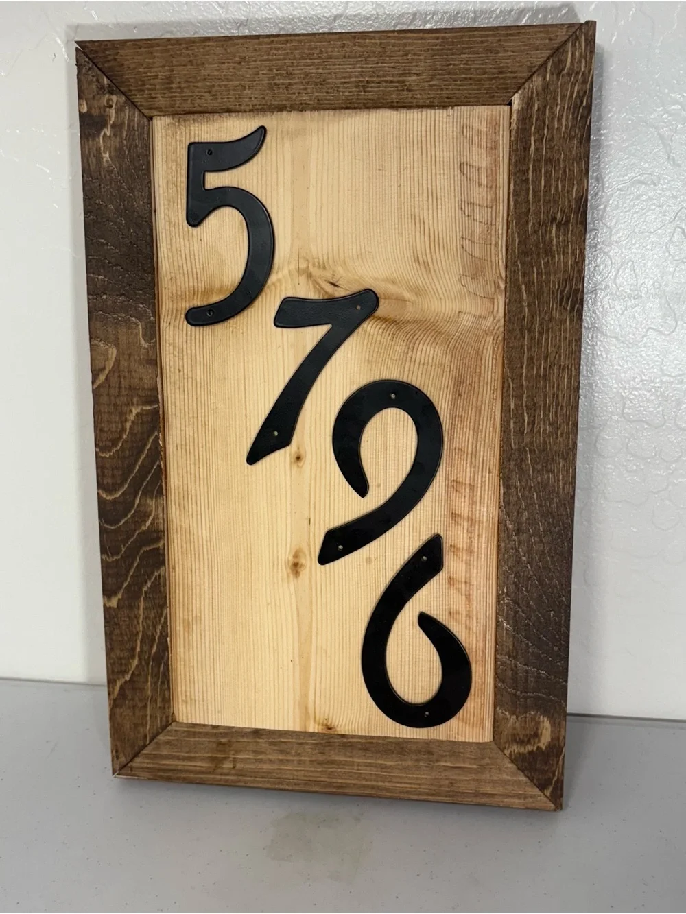 Handmade wooden address